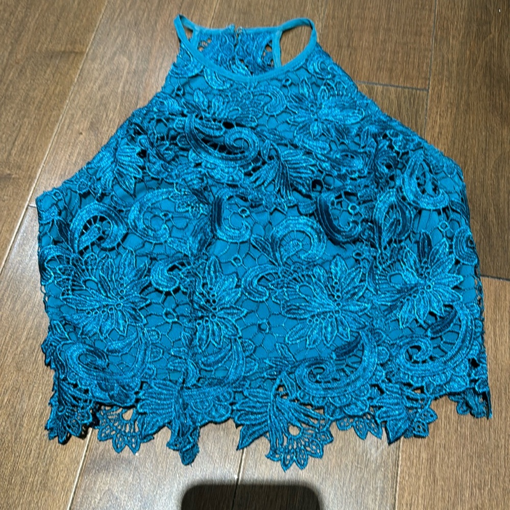Guess teal crop top Xxs